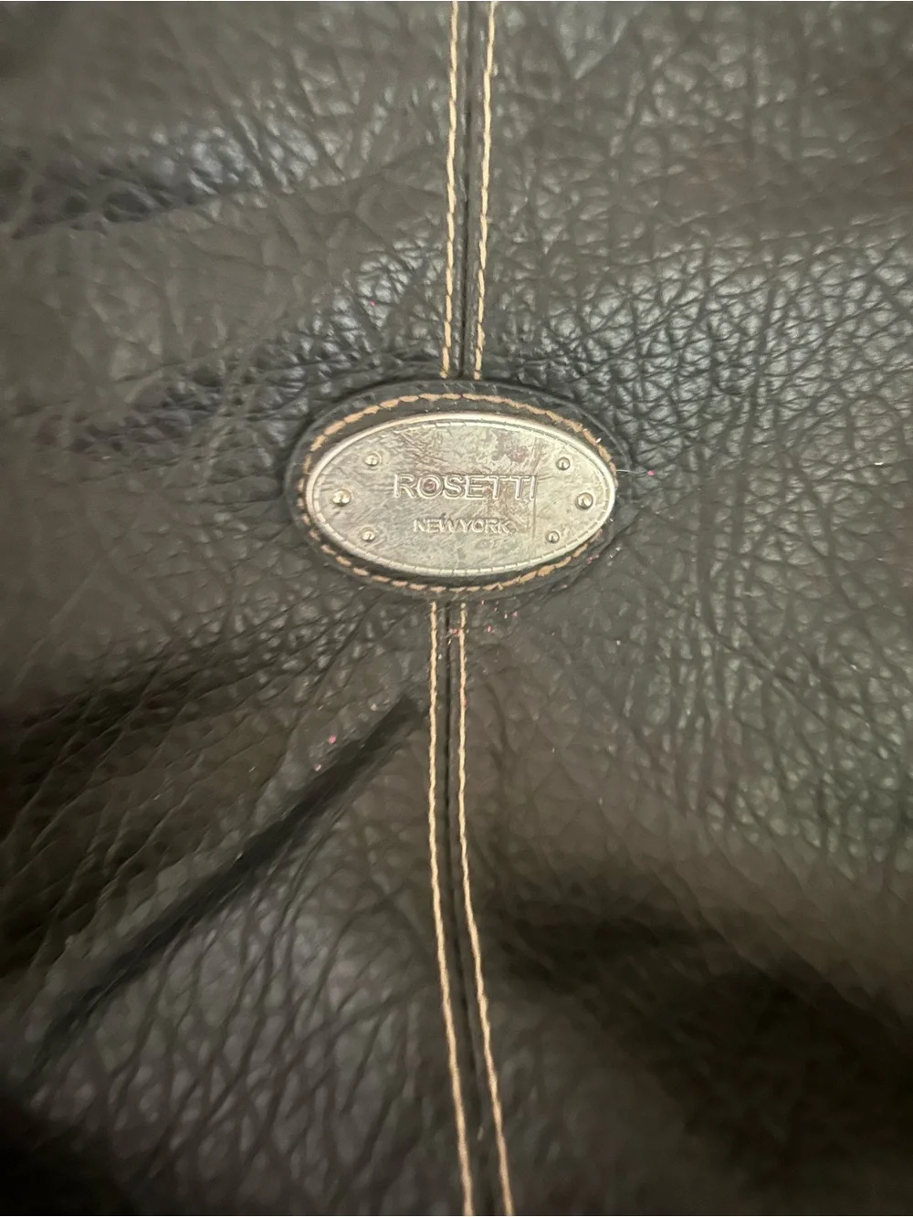Rosetti pebbled black hobo bag